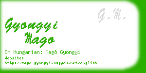 gyongyi mago business card