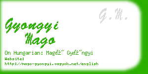 gyongyi mago business card